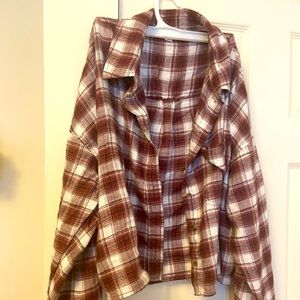 American Eagle Cropped Flannel